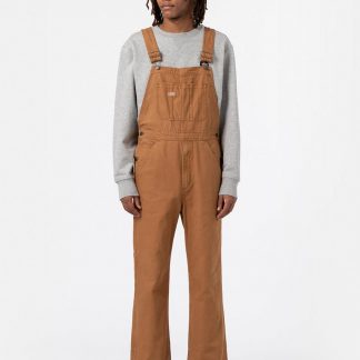 Dickies Duck Canvas Bib Stone Washed (Brown Duck
