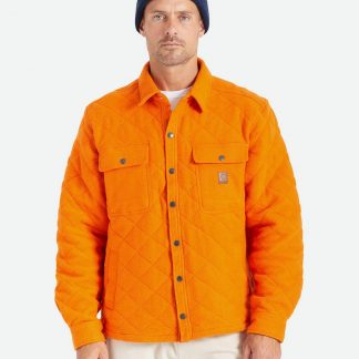 Brixton Cass Quilted Fleece Jacket (Orange