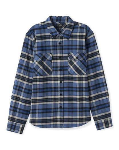 Brixton Bowery Heavy Weight L/S Flannel (Blå