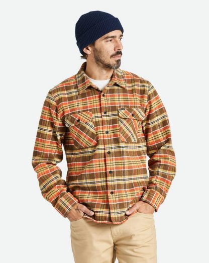 Brixton Bowery Heavy Weight L/S Flannel (Brun