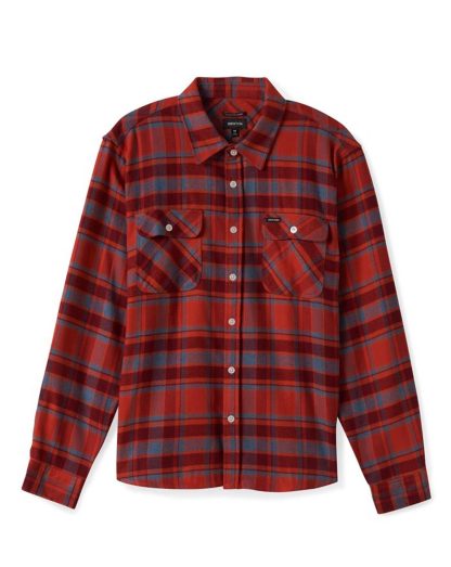 Brixton Bowery L/S Flannel (Burned Red