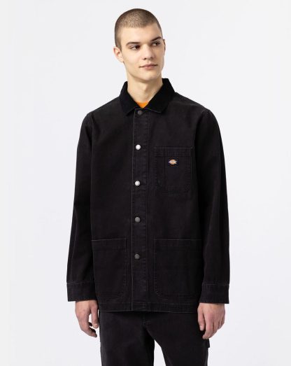 Dickies Duck Canvas Unlined Chore Coat (Washed Black