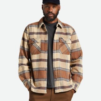 Brixton Bowery Heavy Weight L/S Flannel (Ocre Brown
